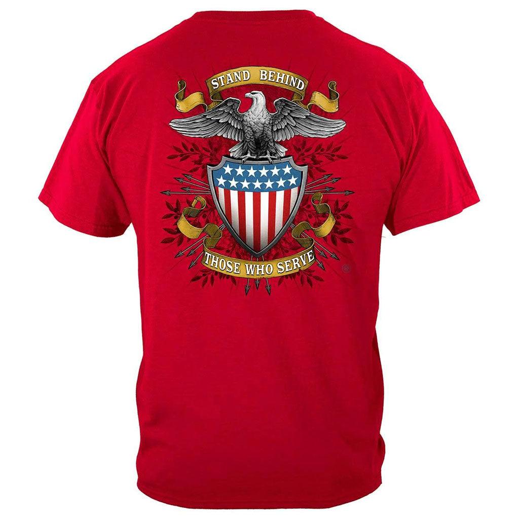 United States Stand Behind Those Who Serve Premium Long Sleeve - Military Republic