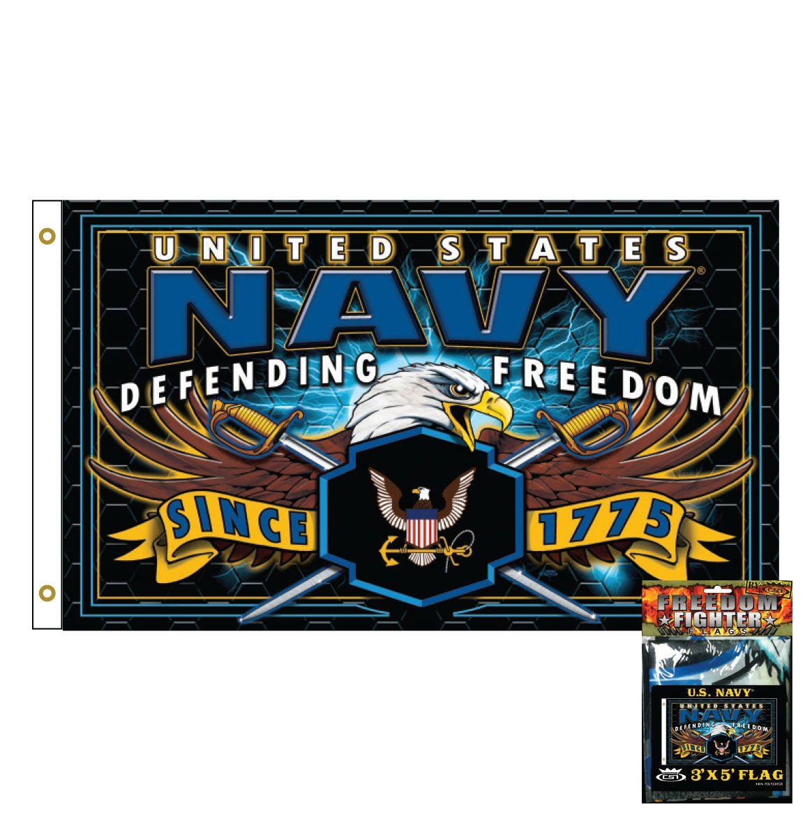 Strike Force U.S. Navy 3' x 5' Polyester Flag - Military Republic