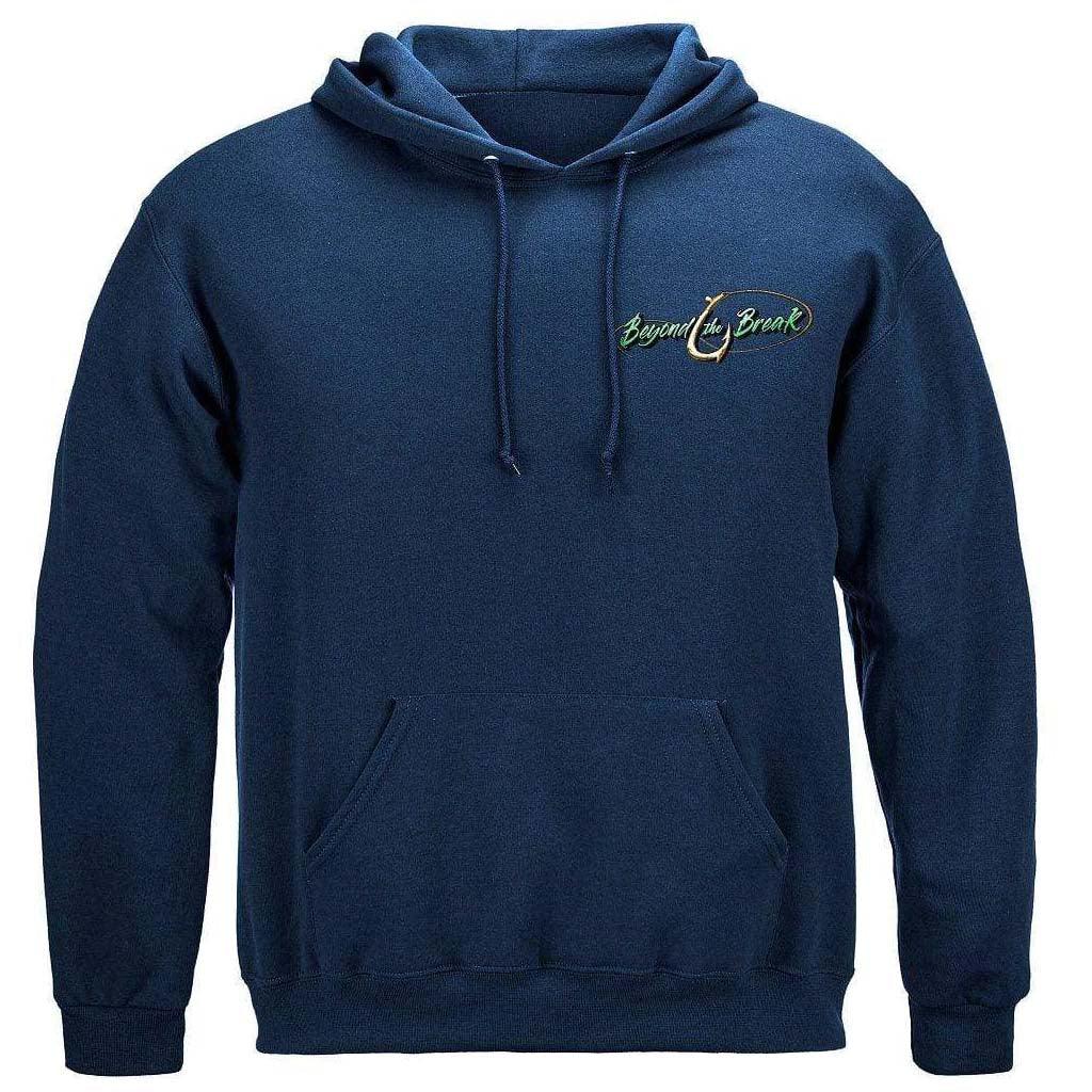 United States Striped Bass Fish Beyond The Break Premium Hoodie - Military Republic