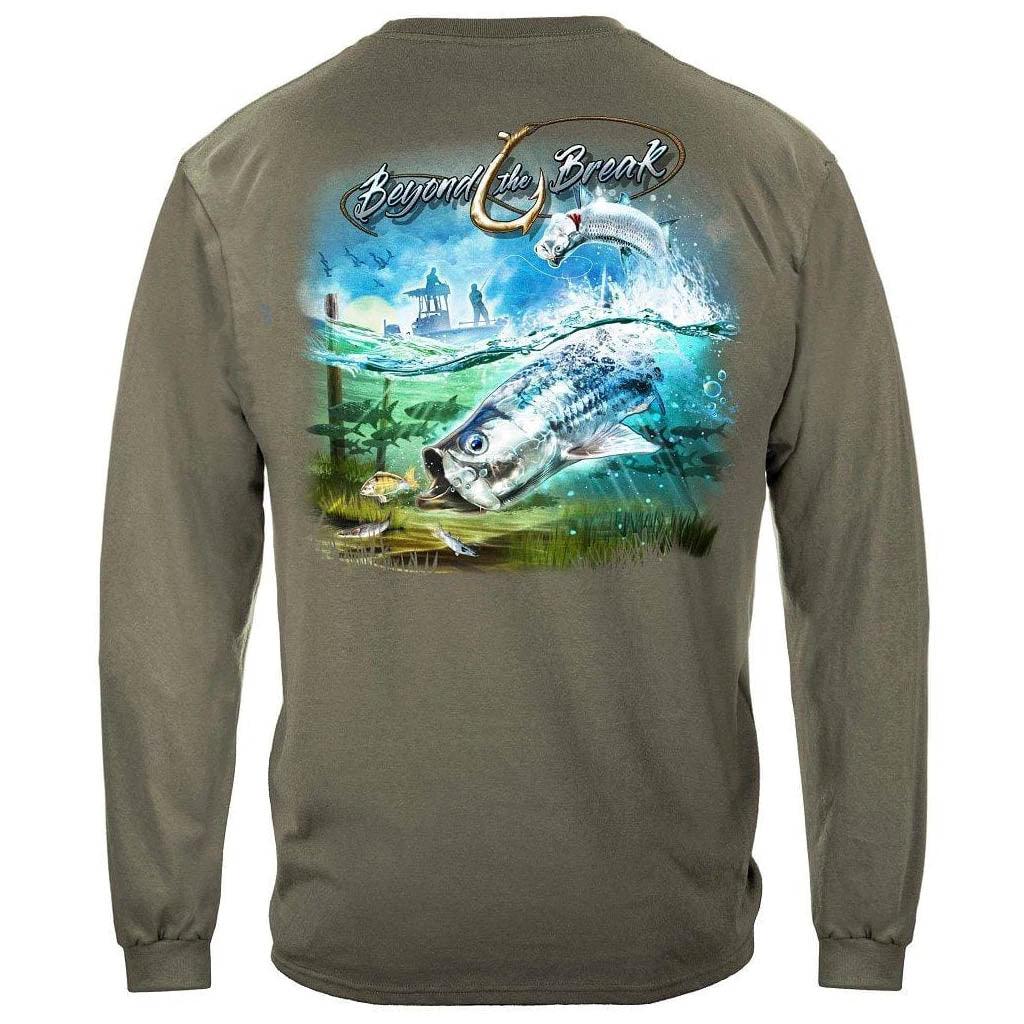 United States Tarpon Attack Flat Fishing Premium Long Sleeve - Military Republic