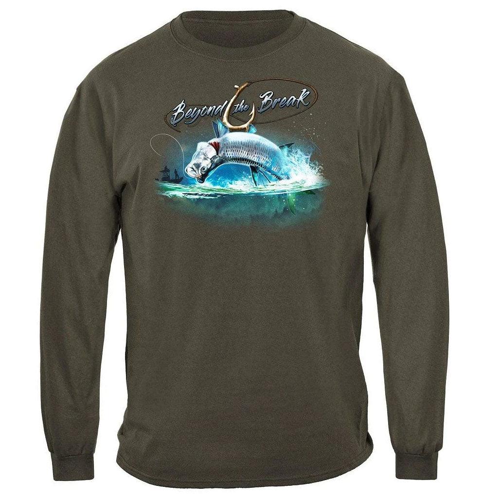 United States Tarpon Attack Flat Fishing Premium Long Sleeve - Military Republic