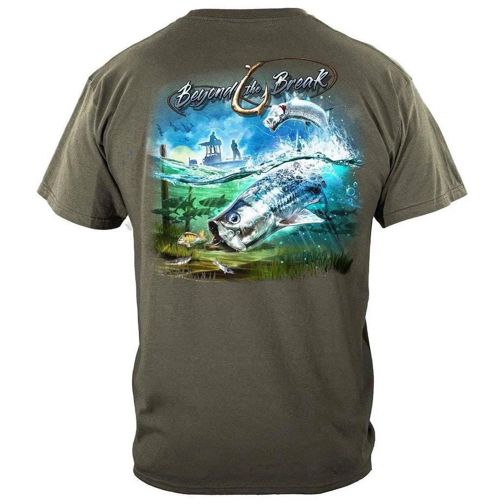United States Tarpon Attack Flat Fishing Premium Long Sleeve - Military Republic