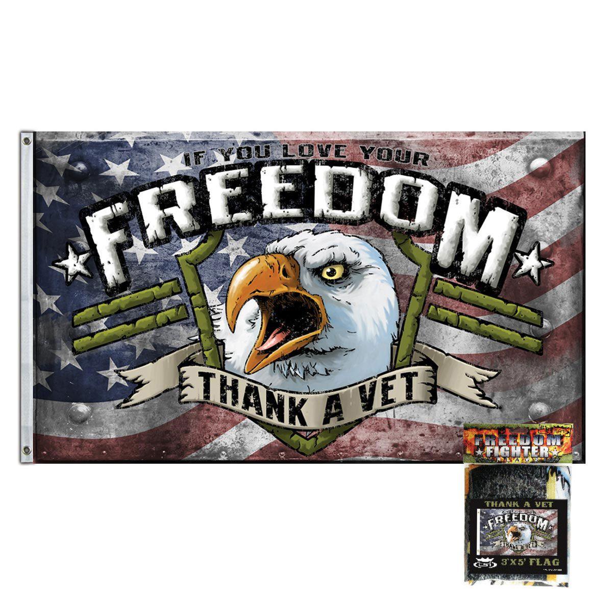 Thank a Vet 3' x 5' Polyester Flag - Military Republic