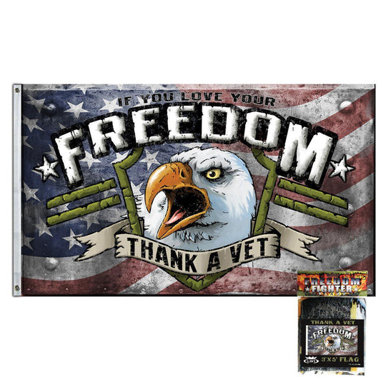 Thank a Vet 3' x 5' Polyester Flag - Military Republic