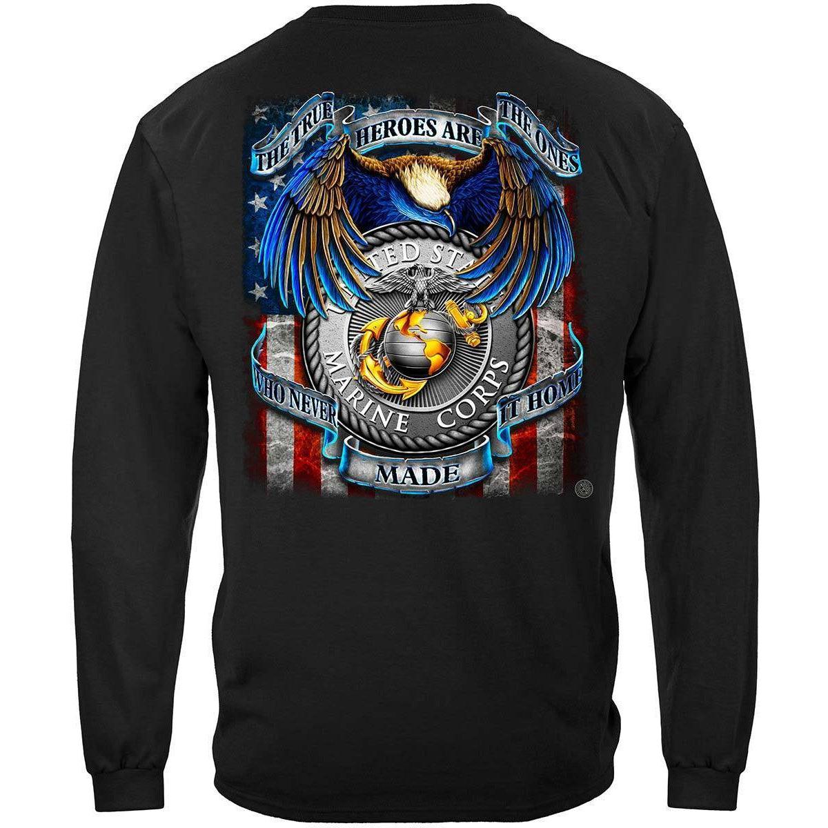 True Heroes USMC Hoodie - Military Republic