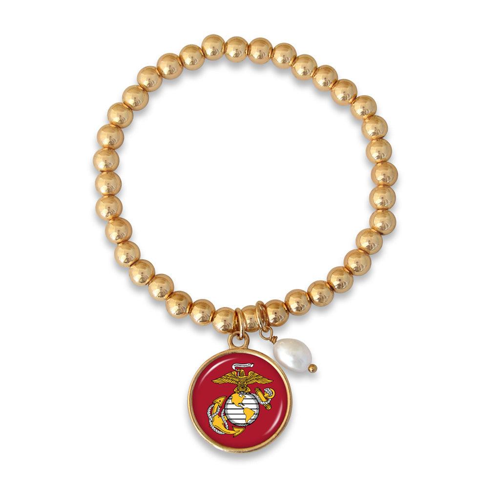 U.S. Marines Diana Bracelet with Pearls - Military Republic