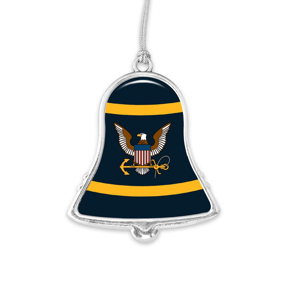 U.S. Navy Bell with Stripes Christmas Ornament - Military Republic