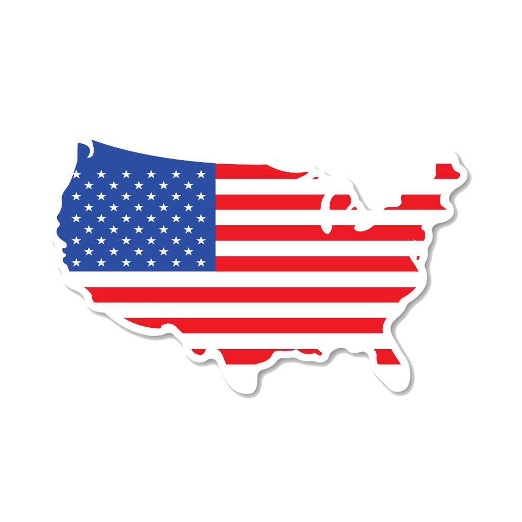 United States Patriotic Shaped American Flag Magnet (8" x 5") - Military Republic