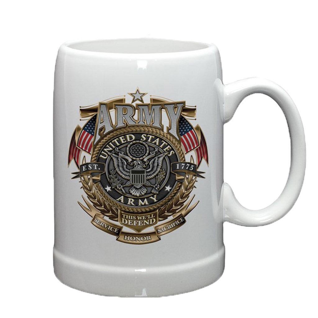 US Army Gold Shield Stoneware Mug Set - Military Republic