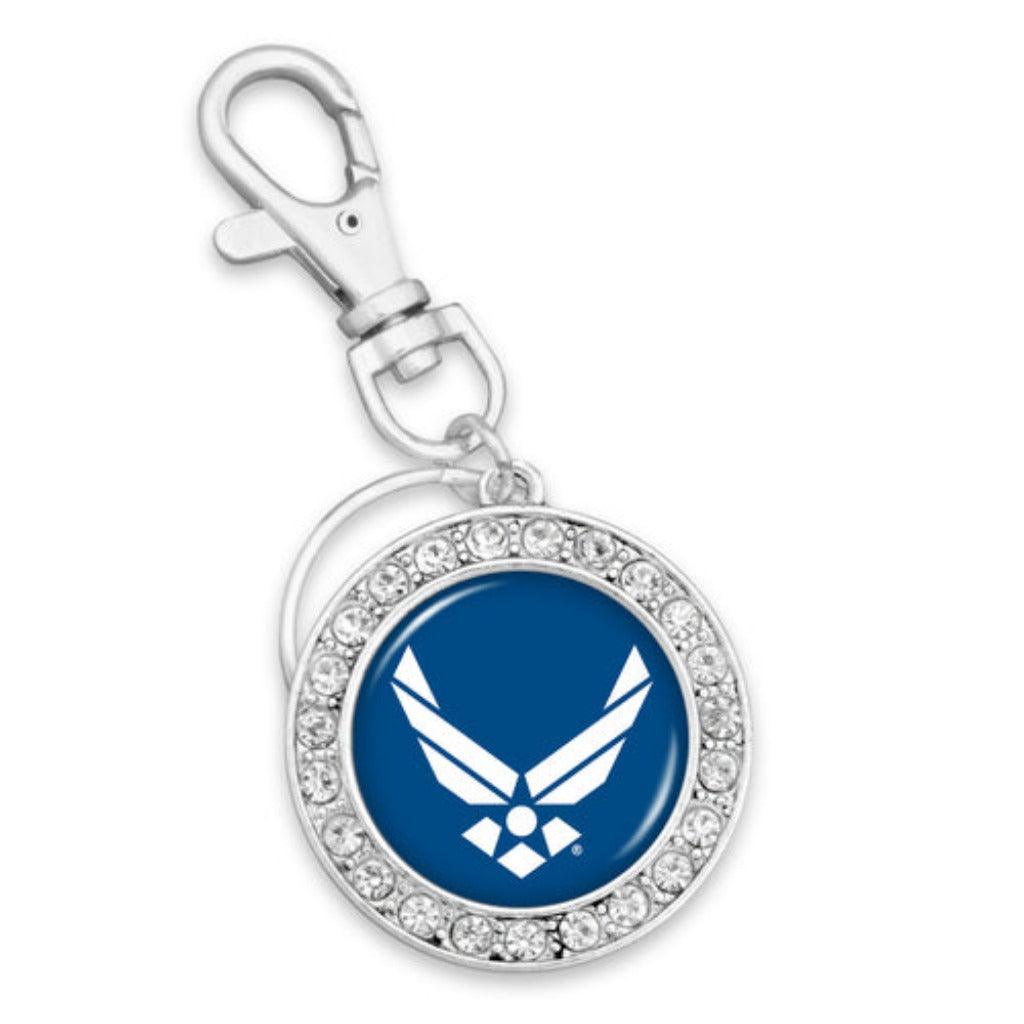 us-airforce-round-crystal-key-chain