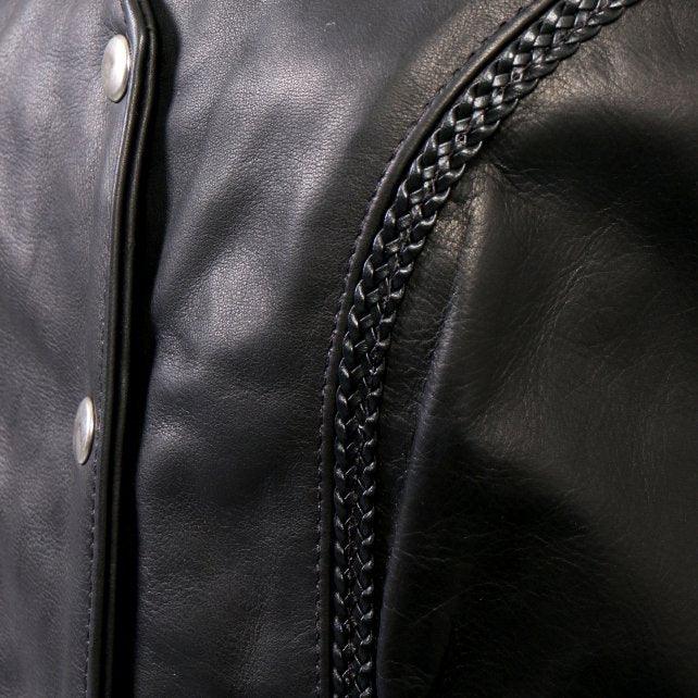 USA Made Braided Design Ladies Leather Vest - Military Republic