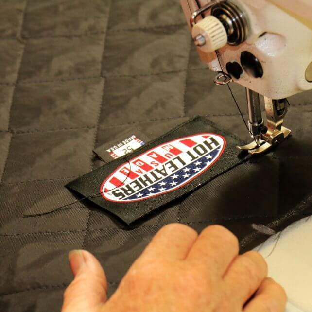 USA Made Denim and Leather Vest with Red Lining - Military Republic