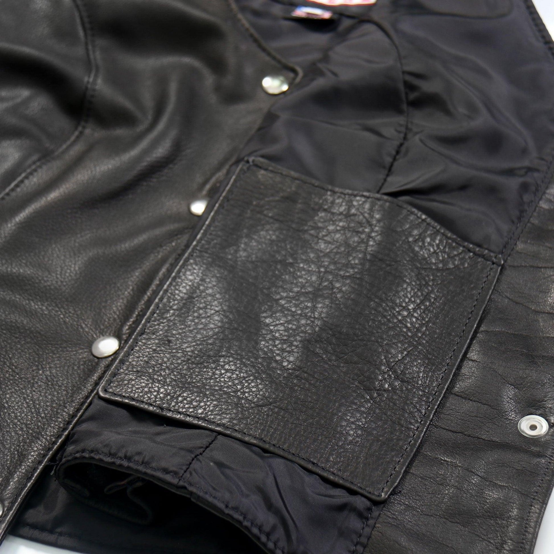 USA Made Side Lace Hot Leathers Biker Vest - Military Republic