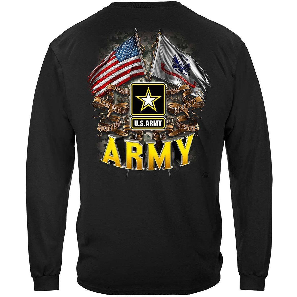 US Army Double Flag Long Sleeve - Military Republic