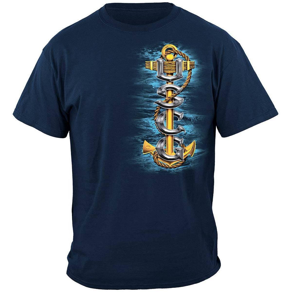 Fox Outdoor Men's Coast Guard Themed T-Shirt - Imprinted Graphic, Casual Wear