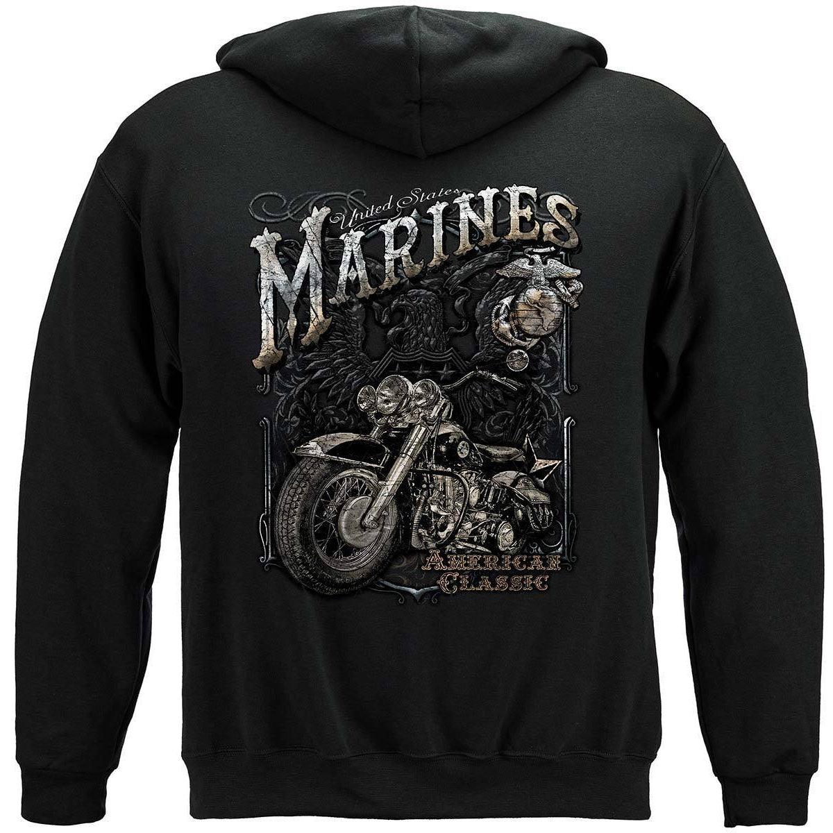 USMC American Classic Bike T-Shirt - Military Republic