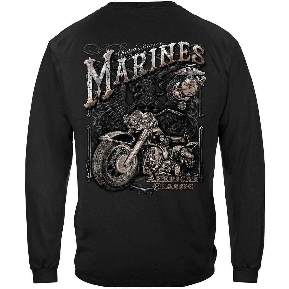 USMC American Classic Bike T-Shirt - Military Republic