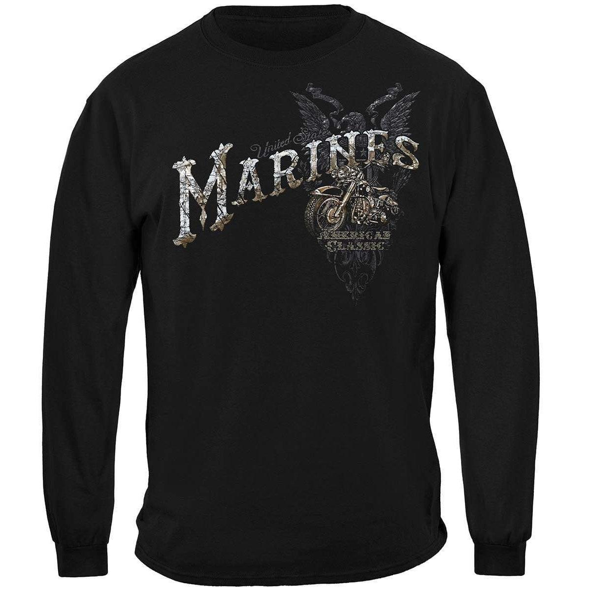 USMC American Classic Bike T-Shirt - Military Republic