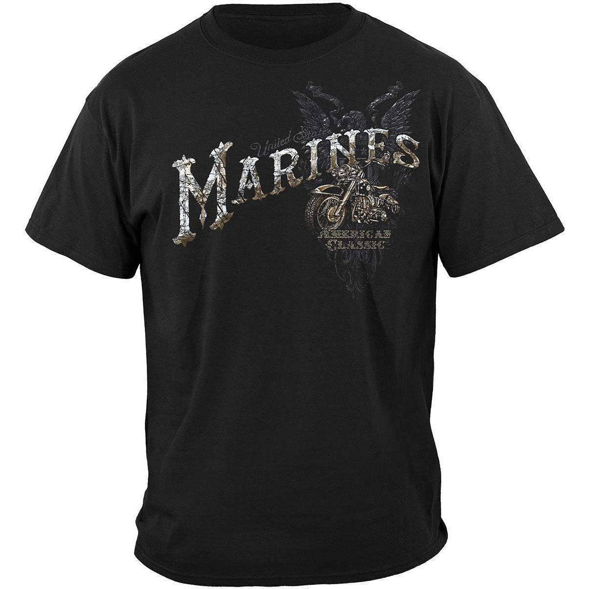 USMC American Classic Bike T-Shirt - Military Republic