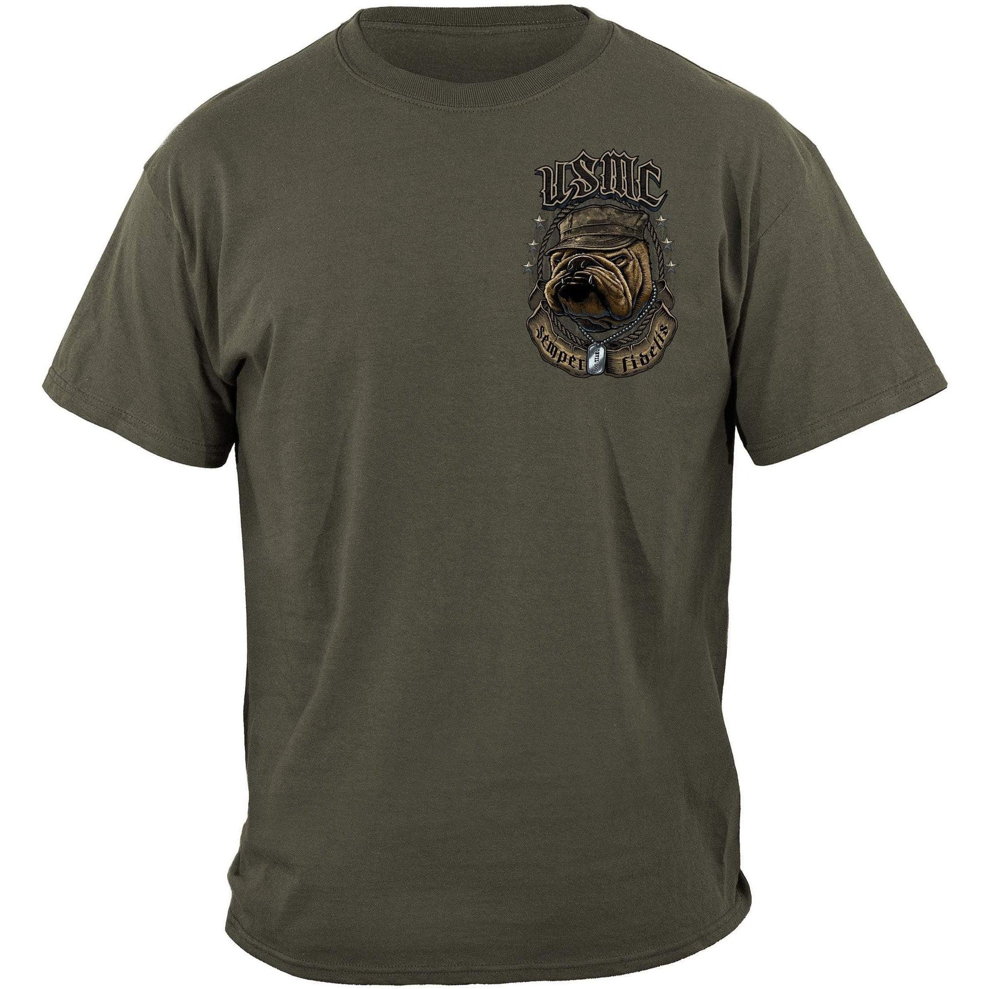 USMC Bull Dog Crossed Swords Hoodie - Military Republic