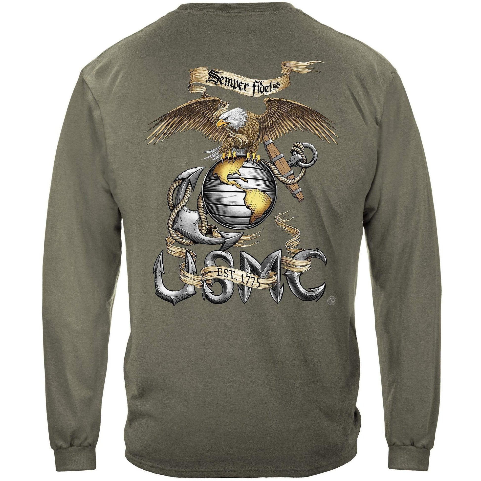USMC Eagle Green T-Shirt - Military Republic