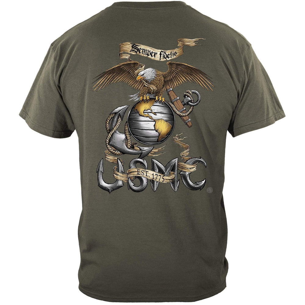 USMC Eagle Green T-Shirt - Military Republic