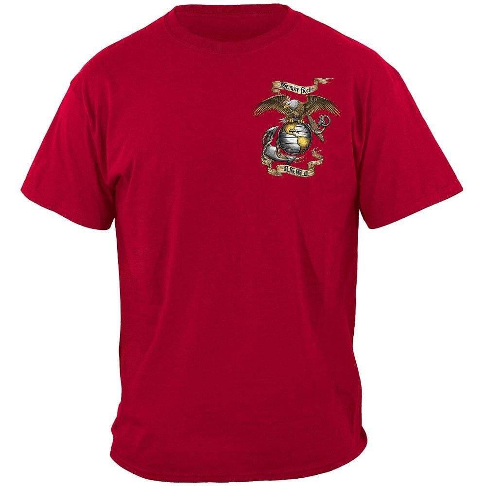 USMC Eagle Red T-Shirt - Military Republic