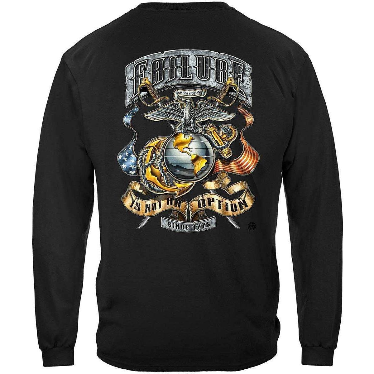 USMC Failure Is Not An Option T-Shirt - Military Republic