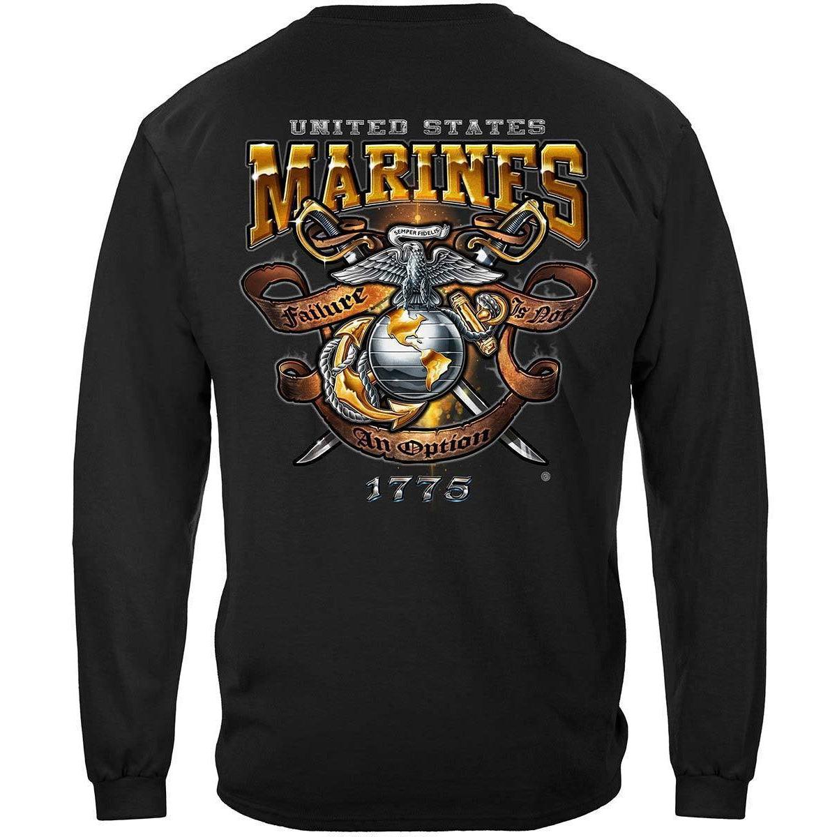 USMC Failure Is Not An Option Premium T-Shirt - Military Republic