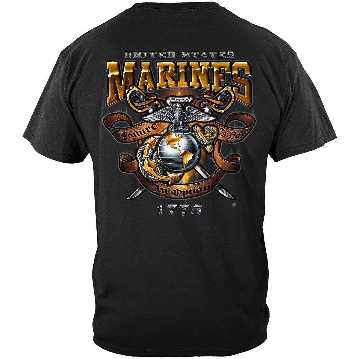 USMC Failure Is Not An Option Premium T-Shirt - Military Republic