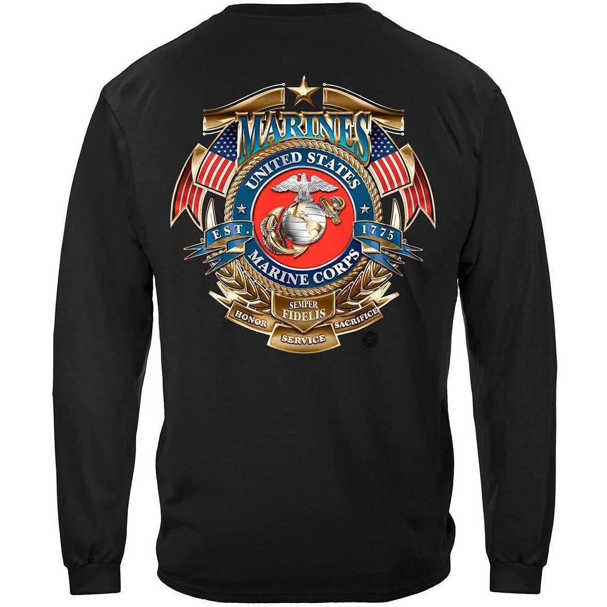USMC Badge Of Honor Premium Hoodie - Military Republic