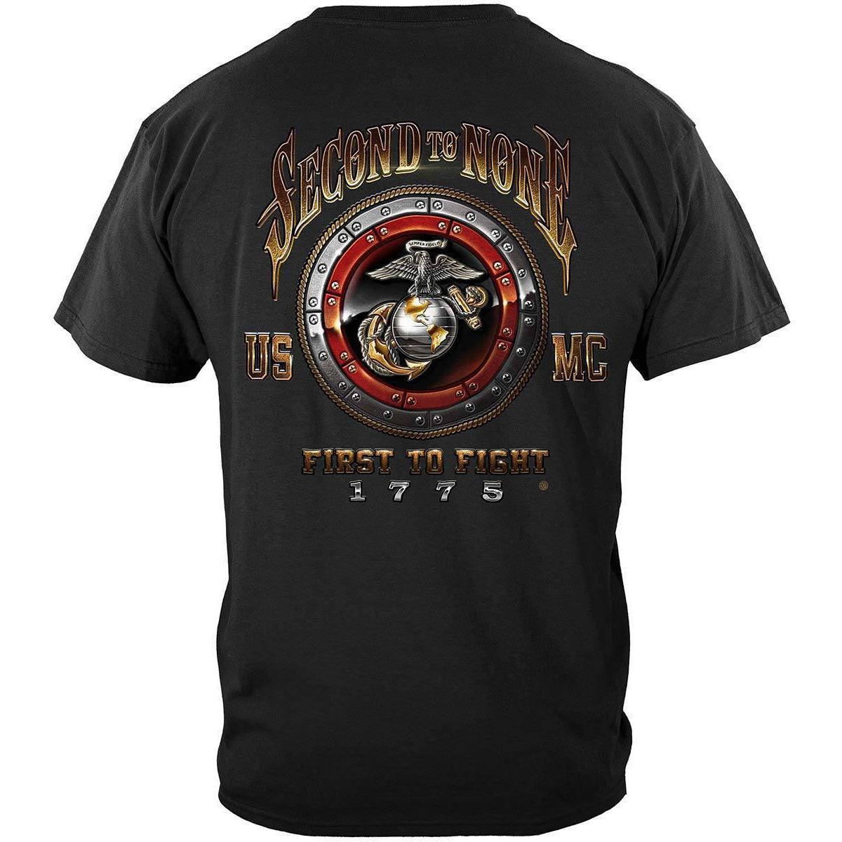 USMC Second To None T-Shirt with EGA Logo - Military Republic