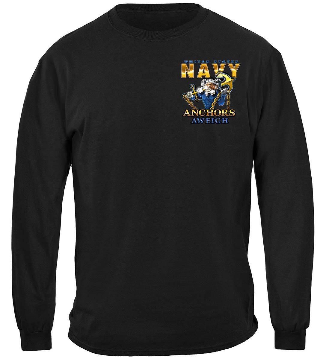 US NAVY Goat Locker United States Navy Anchor Aweigh USN Premium Hoodie - Military Republic