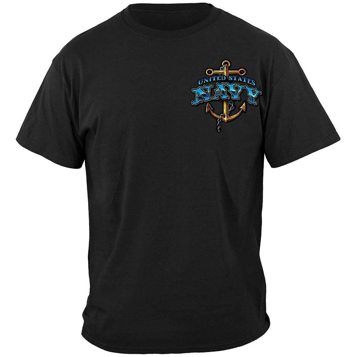US NAVY Vintage Tattoo Battle Schooners United States Navy USN Premium Long Sleeve - Military Republic