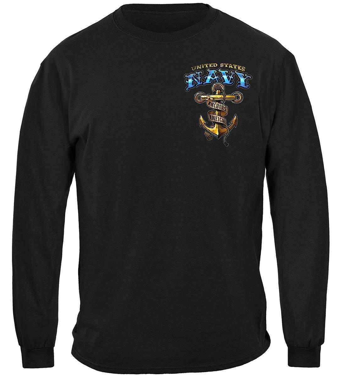 US NAVY Vintage Tattoo Classic Anchor United States Navy USN Premium Hoodie - Military Republic