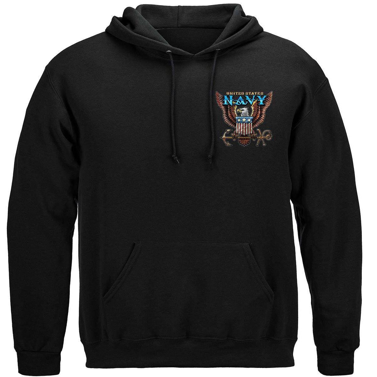 US NAVY Vintage Tattoo Classic Logo United States Navy USN Premium Hoodie - Military Republic