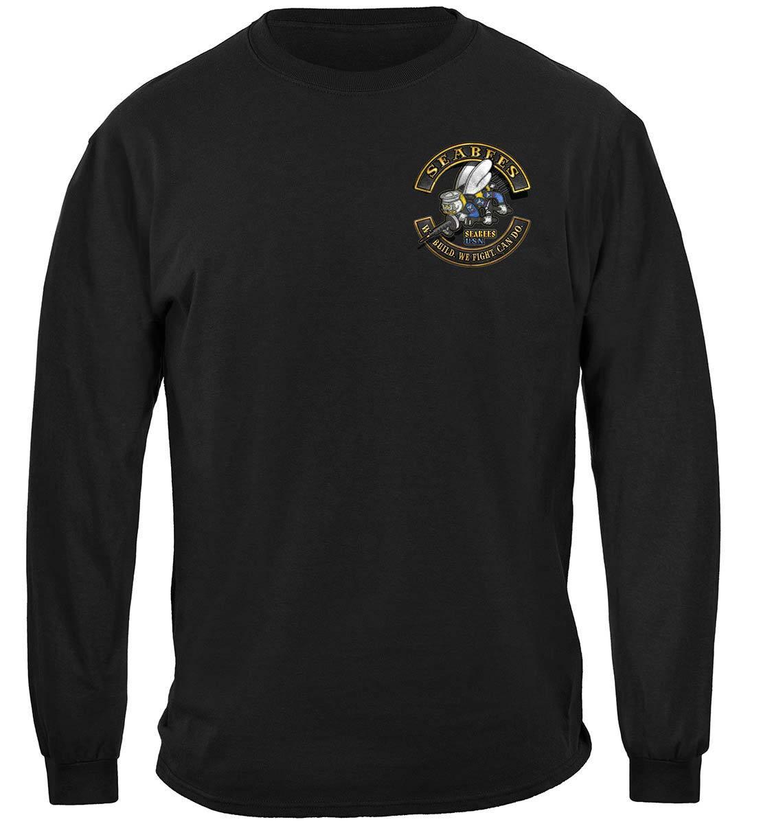 USN US NAVY Sea Bees Biker MC Premium Hoodie - Military Republic