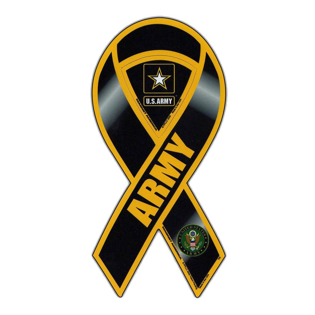 United States Army Black Magnet Ribbon 4" x 8" - Military Republic