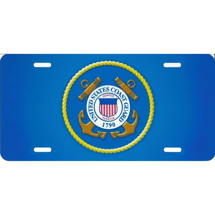 United States Coast Guard Blue Photo License Plate - Military Republic