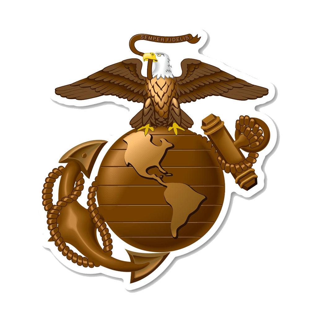 United States Marine Corps USMC Globe and Anchor Magnet 4.5" x 5" - Military Republic