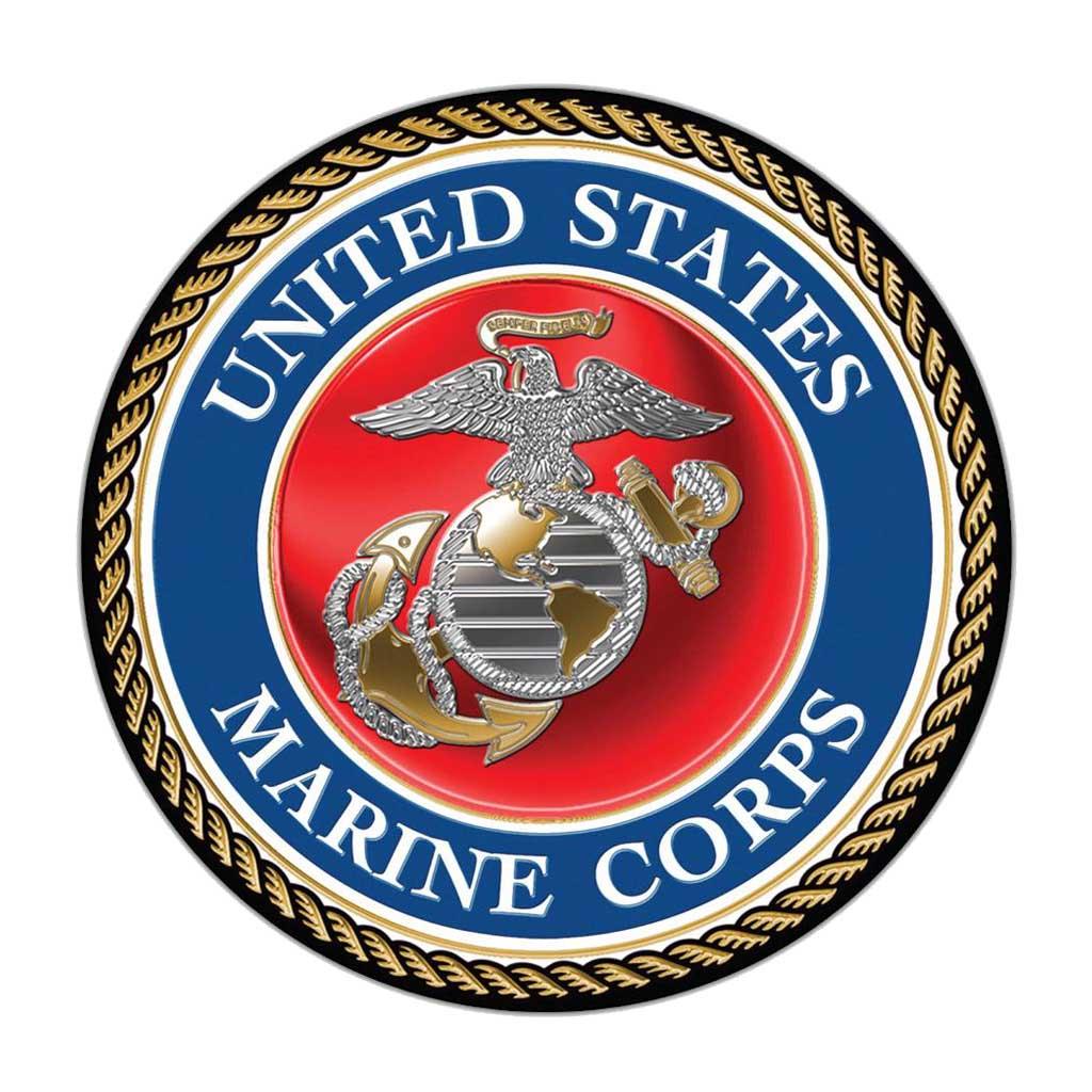 United States Marine Large Door Magnet Corps Magnet Round 11.5" - Military Republic