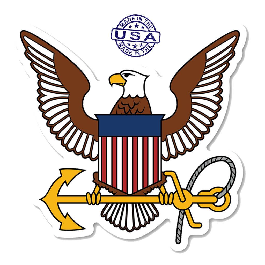 thumbnail image 2 of US Navy Emblem Ribbon Magnet – 8x4 Inch – Car, Fridge, Locker Decor 2 of 2