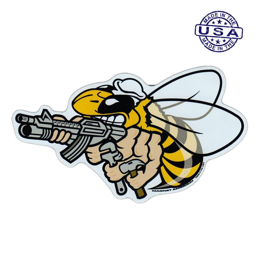 United States Navy Seabees Magnet (4.25" x 5") - Military Republic