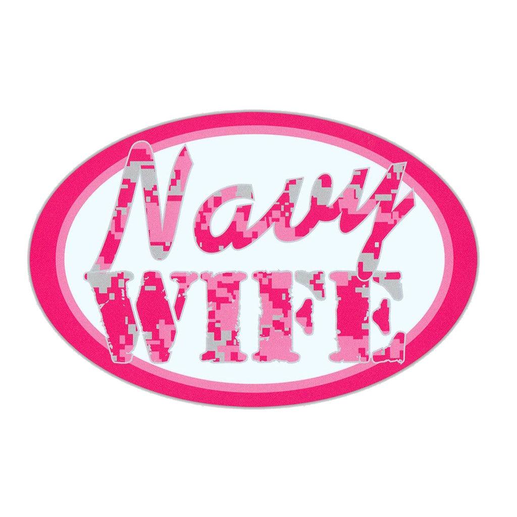 United States Navy Wife Magnet Oval 6" x 4" - Military Republic