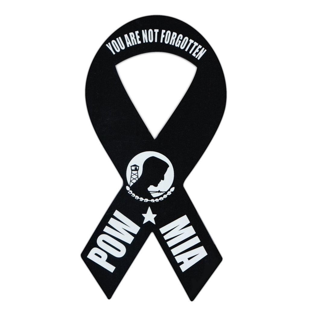 United States Patriotic POW MIA Not Forgotten Magnet Ribbon 4" x 8" - Military Republic