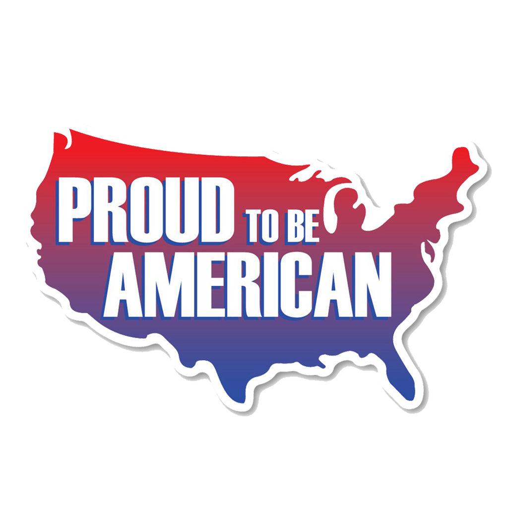 United States Patriotic Proud To Be An American Magnet Shaped 8" x 5" - Military Republic
