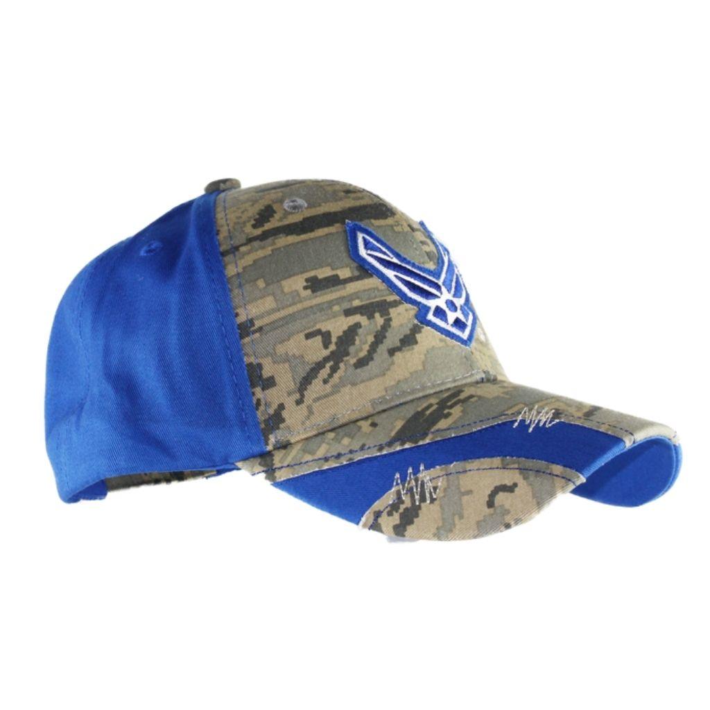 Blue Streak Stressed Camo U.S. Air Force Cap - Military Republic