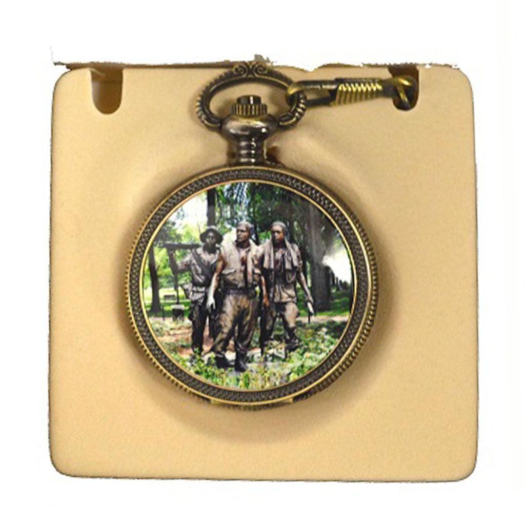 Vietnam Veteran's Memorial Colored Design Pocket Watch - Military Republic