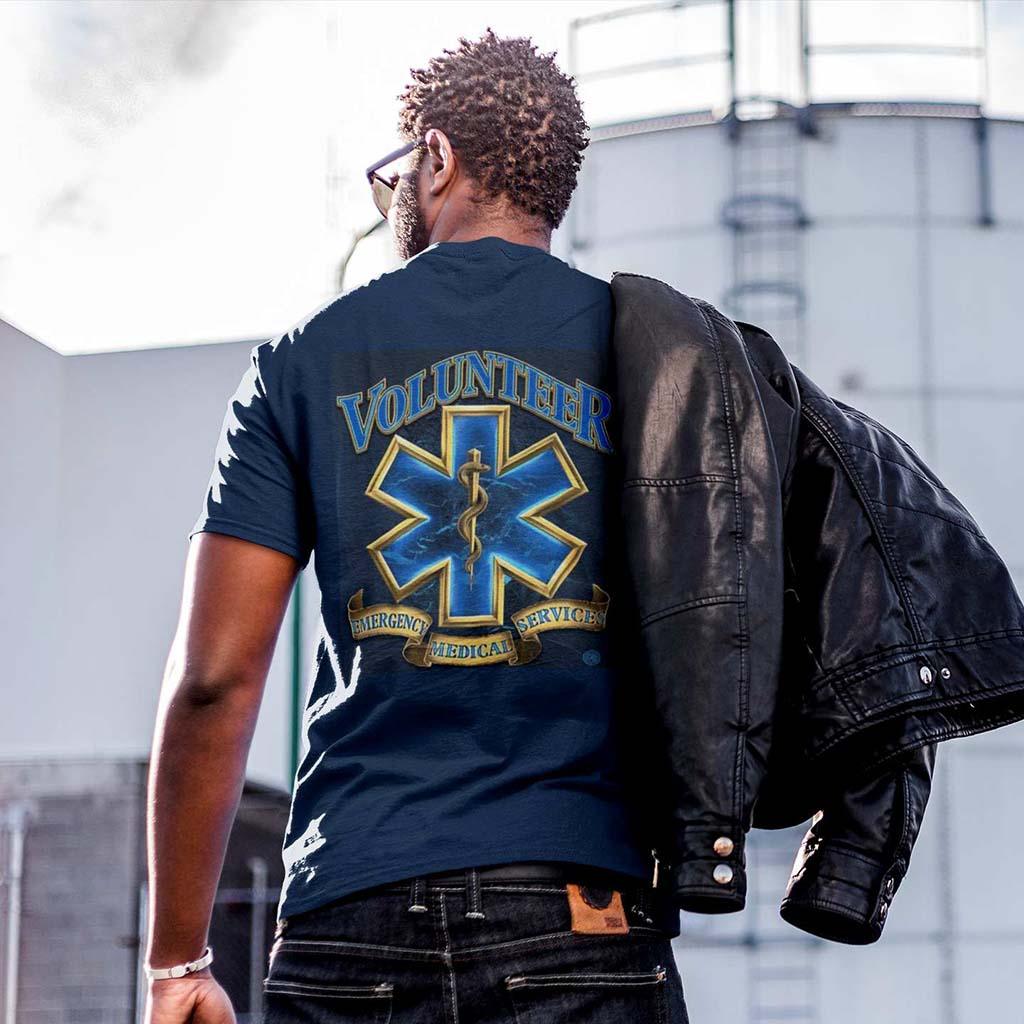 Volunteer EMS Gold Shield Premium T-Shirt - Military Republic