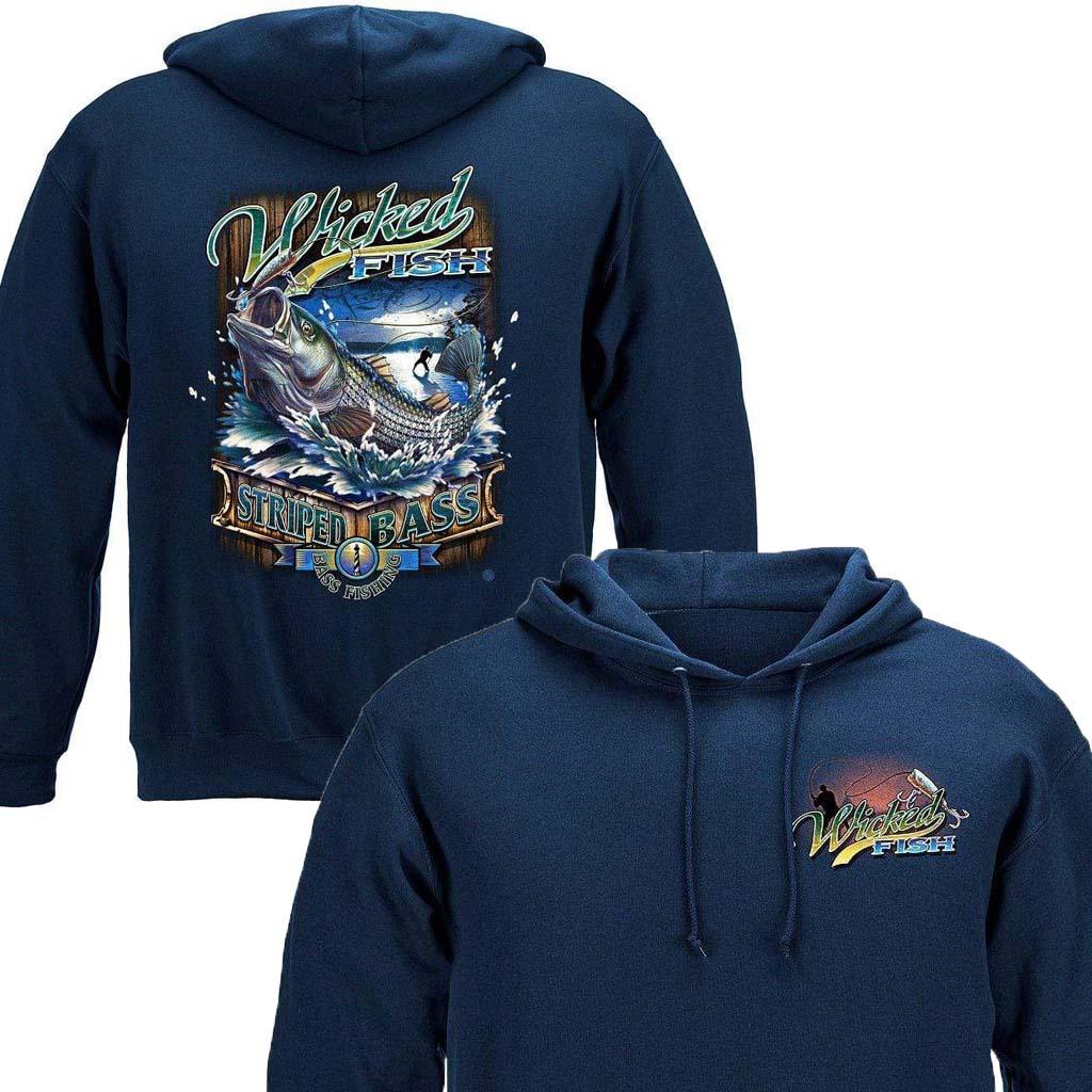 Wicked Fish Striped Bass T-Shirt - Military Republic